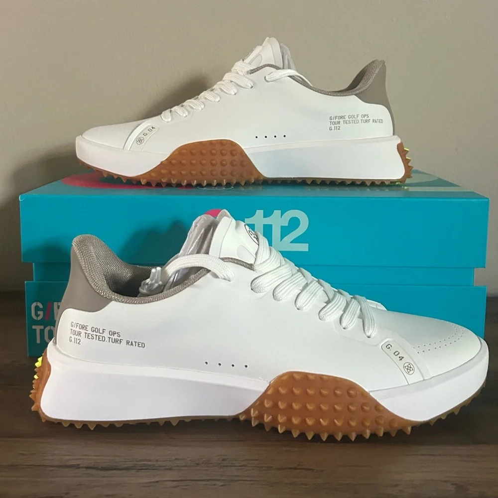 G/FORE Men’s G.112 Golf Shoe-Dune/Gum-Size 9.5 NIB⛳️ - Picture 12 of 14